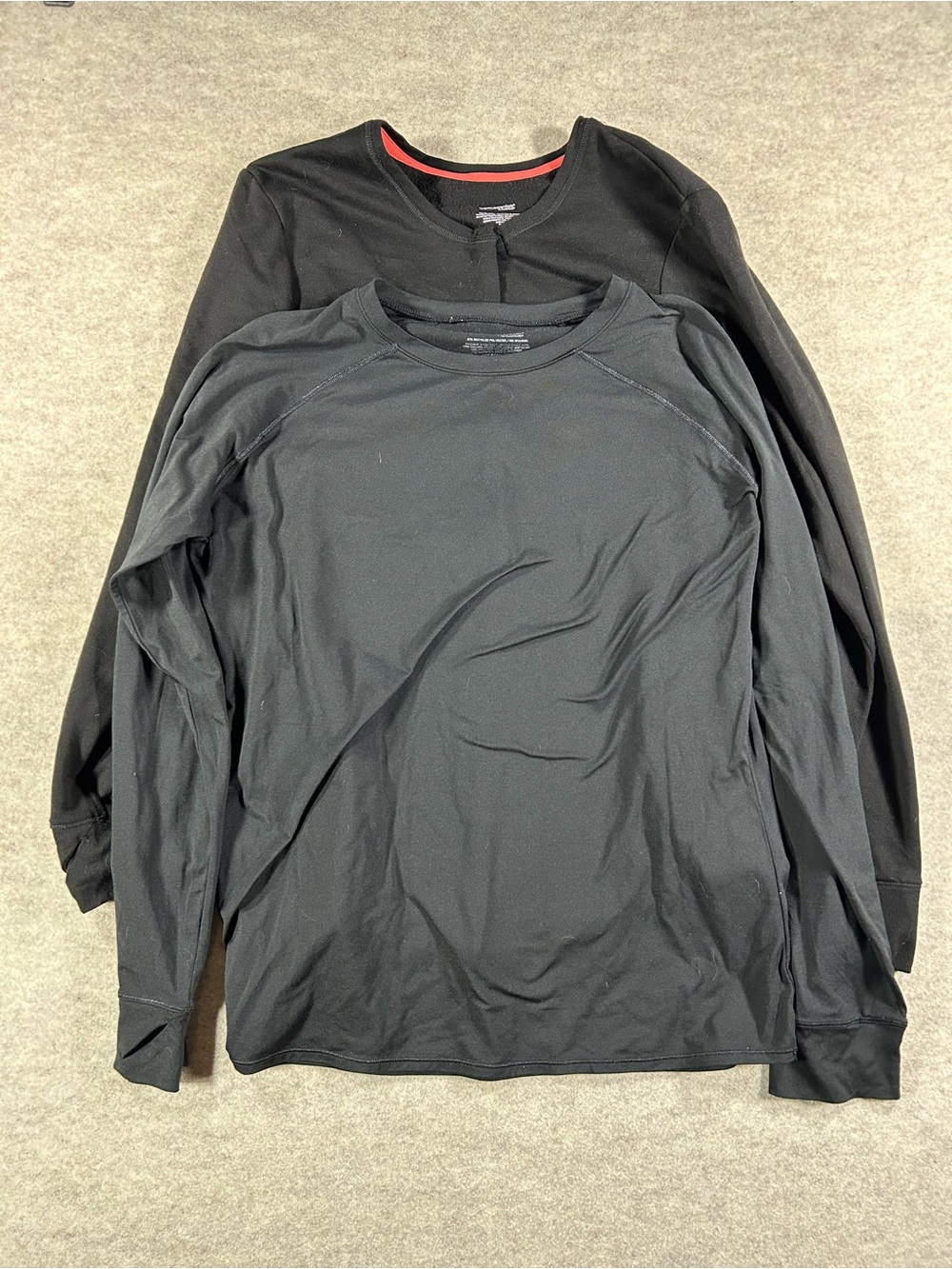 Warm Essentials Black Long-Sleeve Performance Tee & jacket